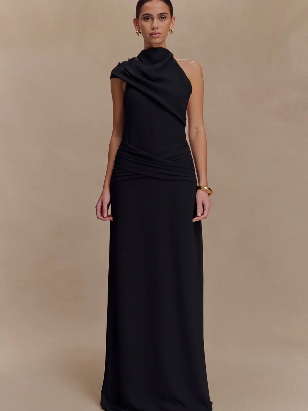 NWT ✨ Meshki Analia Chiffon Maxi Dress - Black